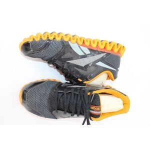 Reebok ZIGNANO Fly 2 Athletic Sneakers Black With Orange Mens Size 8